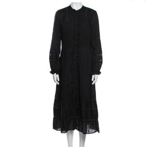 Reformation black dress prarie